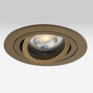 Spot encastrable orientable Lune Rond Bronze