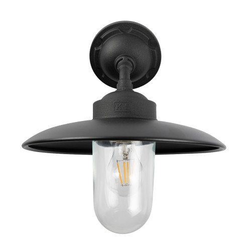 Applique d'étable inclinée Solingen Noir Mat Style champêtre