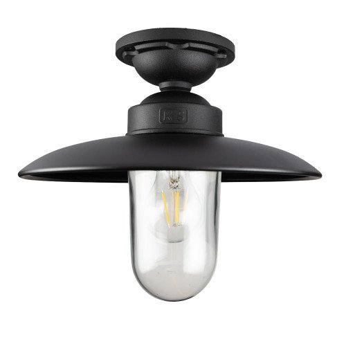 Plafonnier Solingen Noir Mat Style Champêtre