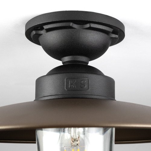 Solingen Plafonnier Noir Mat Bronze