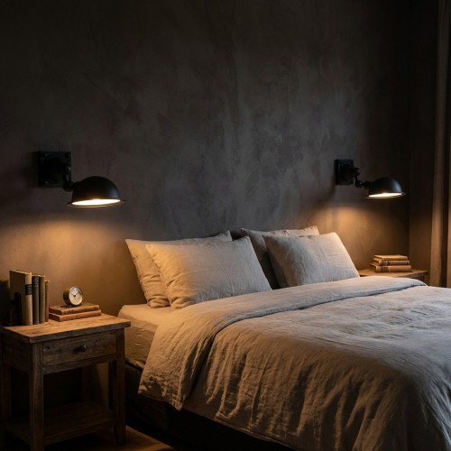 Spot mural de lecture Canberra noir (90178) - Nostalux.fr