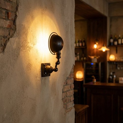 Spot mural de lecture Canberra noir (90178) - Nostalux.fr