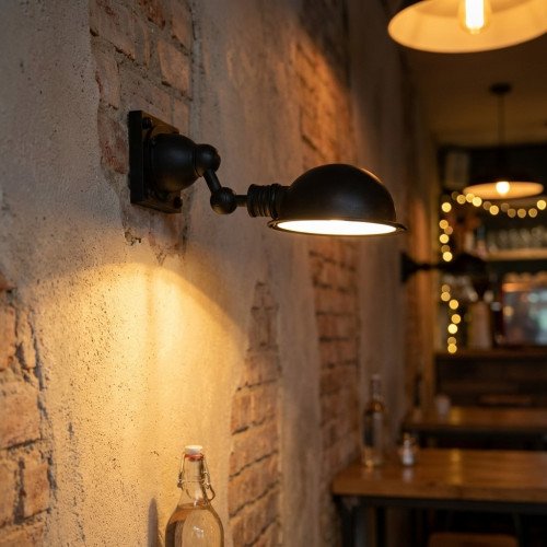 Spot mural de lecture Canberra noir (90178) - Nostalux.fr