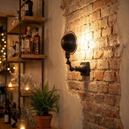 Spot mural de lecture Canberra noir (90178) - Nostalux.fr