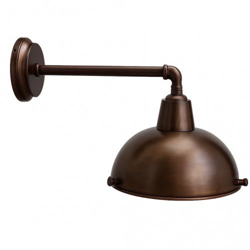 lampe en laiton couleur cuivre foncé antique avec une douille E27