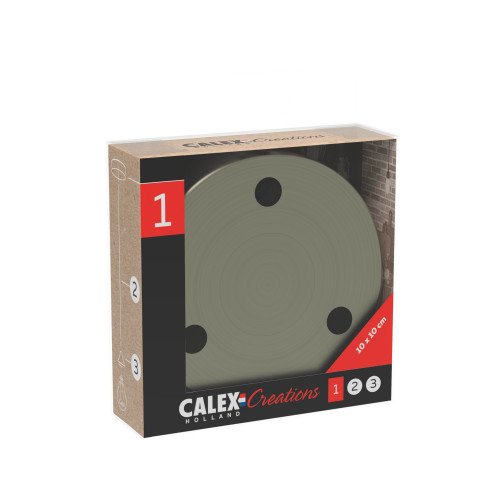 Plaque de plafond ronde triple (940042) en bronze | Nostalux.fr