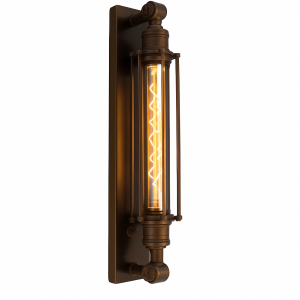 lampe en laiton couleur laiton antique foncé avec une douille E27