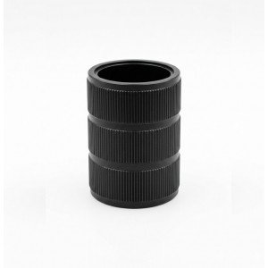 Douille E27 moderne noire 10 mm aluminium