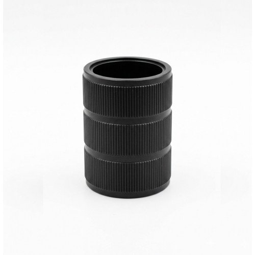 Douille E27 moderne noire 10 mm aluminium