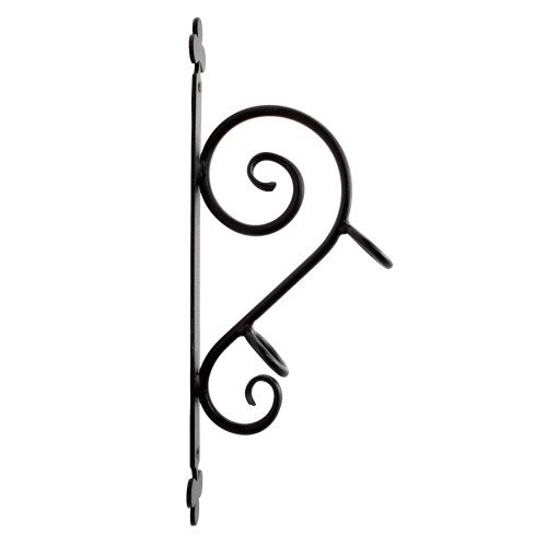 Porte-drapeau en fer noir avec feuilles de trèfle