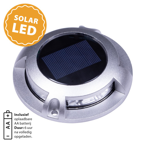 spot au sol - Solar LED Decklight - lampe solaire - spot à énergie solaire - Nostalux - Set-6 - acier inoxydable