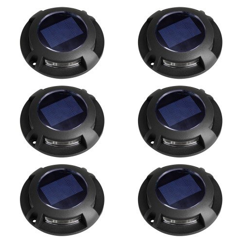 Set 6 spots noirs Solar Decklight