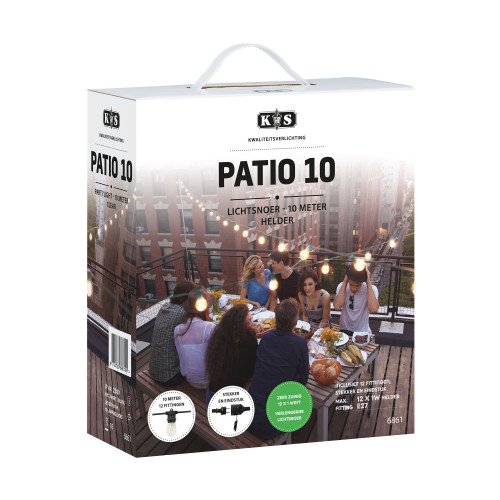 Guirlande lumineuse Patio 10 m (6861) verre transparent LED 12 culots | Nostalux.fr