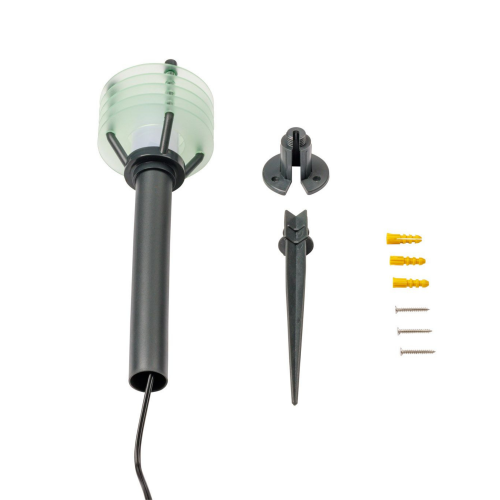 Lampe de jardin noire adaptée à l'éclairage extérieur basse tension 12 volts 