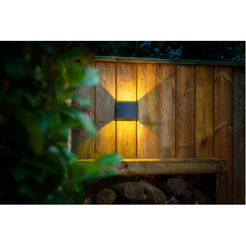 Applique murale d'extérieur Goura noir mat 12 volts | Nostalux.fr
