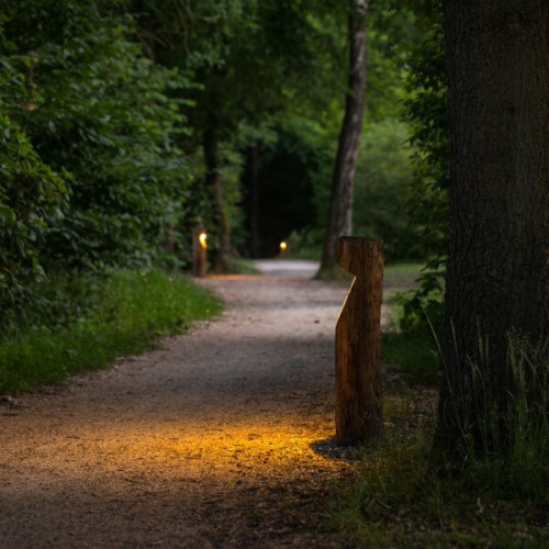 Lampe d'extérieur Bosco en bois de châtaignier | Nostalux.fr    