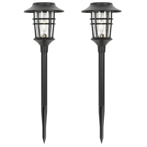 Torche noire sur l'énergie solaire, éclairage d'ambiance extérieur, LED solaire Black Del Sol, lampe d'extérieur solaire Nostalux