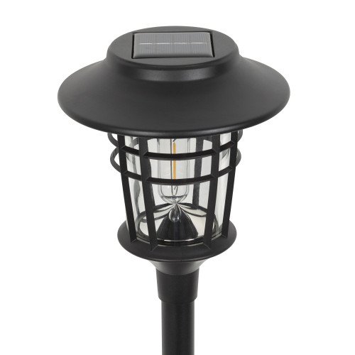 Torche noire sur l'énergie solaire, éclairage d'ambiance extérieur, LED solaire Black Del Sol, lampe d'extérieur solaire Nostalux