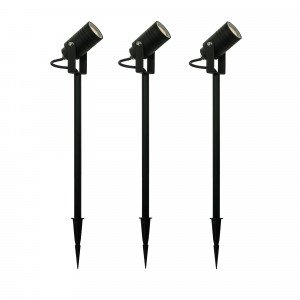 éclairage des arbres - Projecteur à piquer extérieur Set de 3 Beamy L  Beamy L (7197) Black KS Lighting - Nostalux