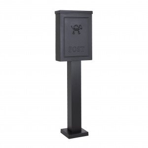 Boîte aux lettres B9A noir mate sur pied