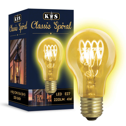 Set de 6 ampoules Classic Spiral LED 4 Watts (6x5894) - 220 Lumen | Nostalux.fr