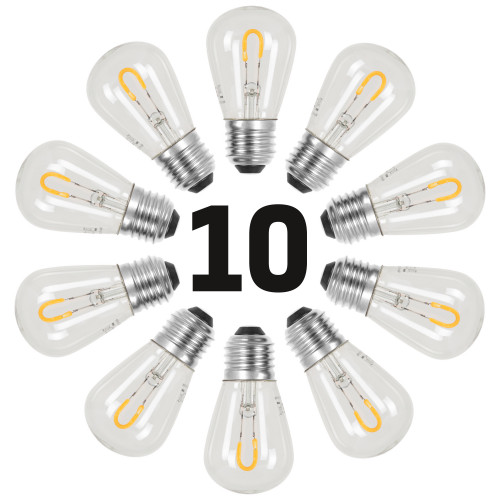 Éclairage festif LED (10 x 6863) en verre clair 10 x 1 Watt | Nostalux.fr
