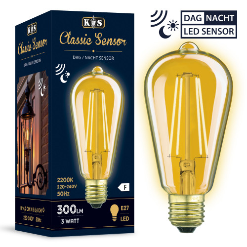 Ampoule Classic Sensor (5899) LED 3W avec capteur jour/nuit de KS Lighting