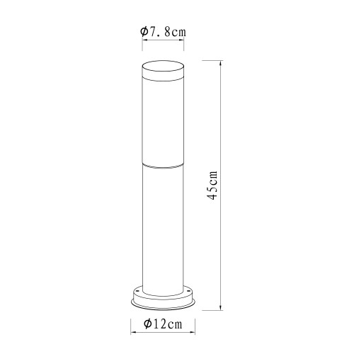 Set de 3 lampes de jardin Lech 3 en acier inoxydable de KS Lighting