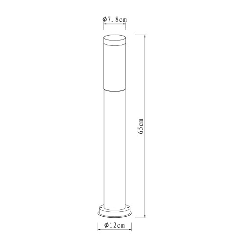 Lampe de terrasse Lech 2 acier inoxydable couleur inox ou noir