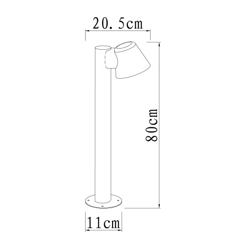 Lampadaire, lampe sur pied Vita Cup noir mat
