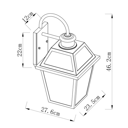 lampe d'extérieur Perth applique murale classique|Nostalux.fr