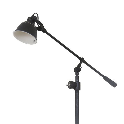 Lampadaire d'intérieur noir vintage Archer (30748) style industriel | Nostalux.fr