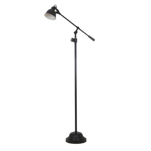 Lampadaire d'intérieur noir vintage Archer (30748) style industriel | Nostalux.fr