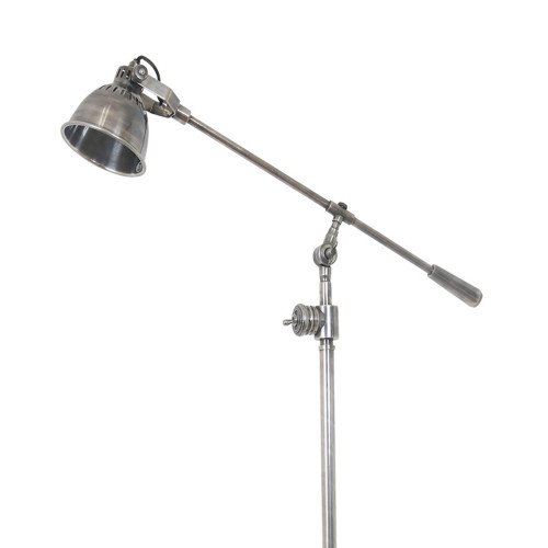 Lampadaire Archer argent vieilli - style industriel | Nostalux.fr