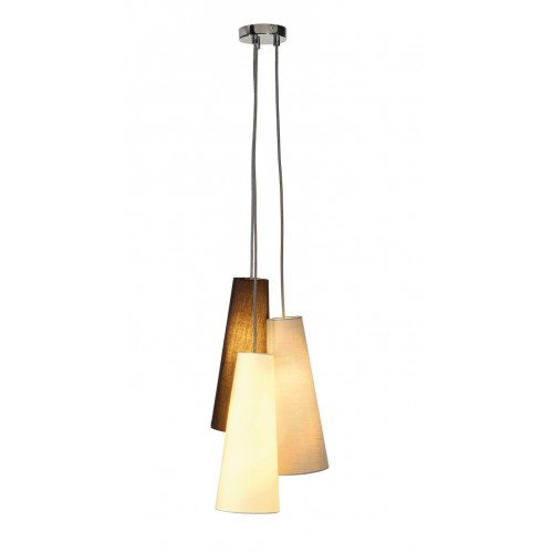 Suspension Soprana Cone PD-2 (155770) noir/gris/blanc 3xE14 de SLV | Nostalux.fr
