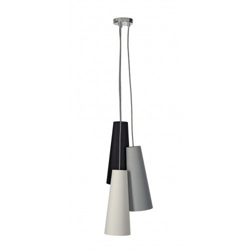 Suspension Soprana Cone PD-2 (155770) noir/gris/blanc 3xE14 de SLV | Nostalux.fr