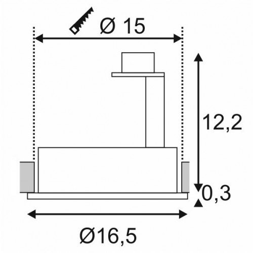 New Tria Es111 1 Round Zwart Mat 1xgu10 Bladveren