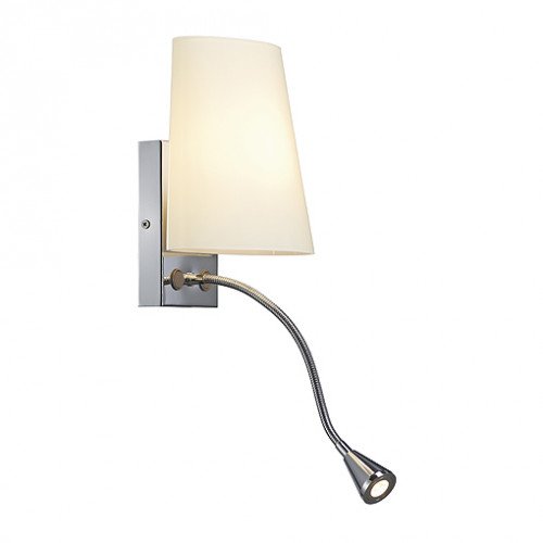 Applique murale +  liseuse Coupa Flexled (149452) Chrome verre satiné G9 LED de SLV|Nostalux.fr