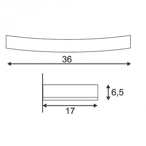 Applique murale blanche Plastra 102 (148012) Curve R7s de SLV | Nostalux.fr