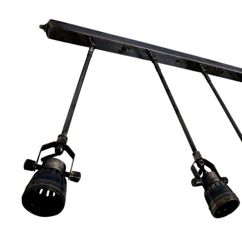 Suspension noir vintage Spider (30683) 6 lumières | Nostalux.fr