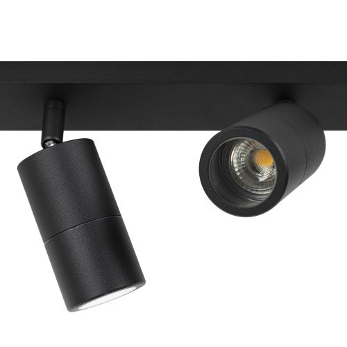 Barre de 2 spots noirs orientables Juno 2 (7650)