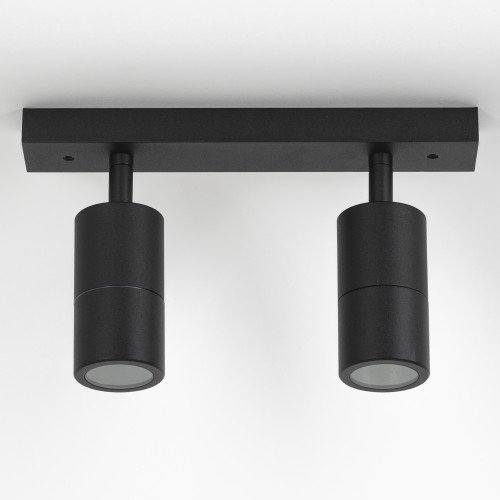 Barre de 2 spots noirs orientables Juno 2 (7650)