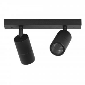 Barre de 2 spots noirs orientables Juno 2 (7650)
