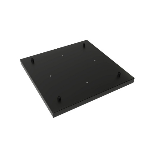 plaque de plafond carrée noire pour quatre câbles (940142) | Nostalux.fr
