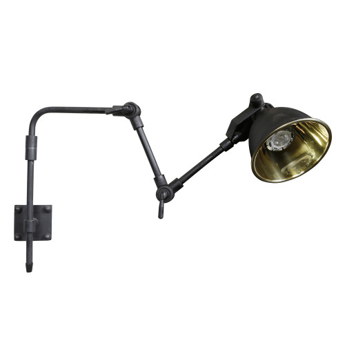 Applique murale noir vintage Adair (30851) GU10 de Nostaluce  | Nostalux.fr