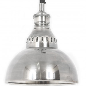 Lampe suspendue Dakota (58307) argent vieilli Nostriel  - Nostalux.fr