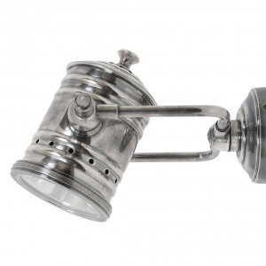 Spot mural argent antique Fresno (58877) de Nostaluce | Nostalux.fr