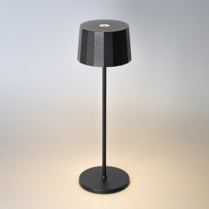 Lampe de table rechargeable tactile Lido (7622) Noire | Nostalux.fr Lampe de table rechargeable tactile Lido (7622) Noire | Nostalux.fr