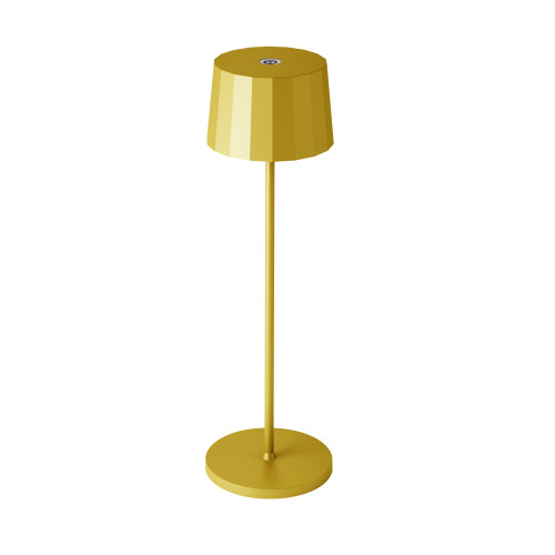 Lampe de table rechargeable tactile Lido (7624) jaune ocre avec USB | Nostalux.nl