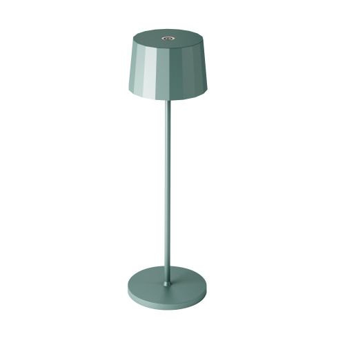 Lampe de table rechargeable tactile Lido Verte (7626) avec USB | Nostalux.fr